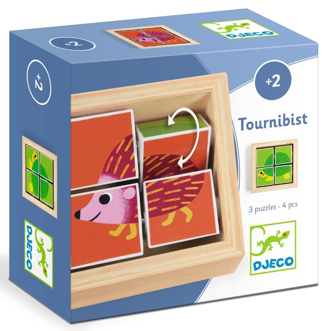 djeco draaipuzzel tournibist - 4st