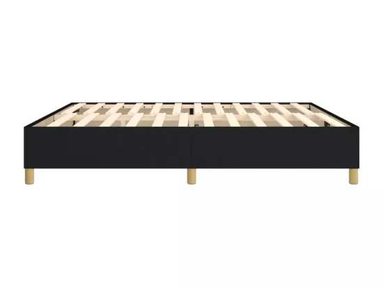 Sommier à lattes de lit Noir 200x200 cm Tissu