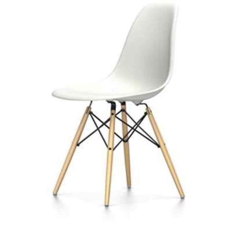 Vitra Eames DSW stoel met essen onderstel, Pebble