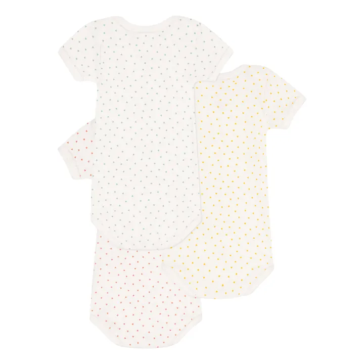 Petit Bateau Lot 3 Bodies Cœur | Ecru