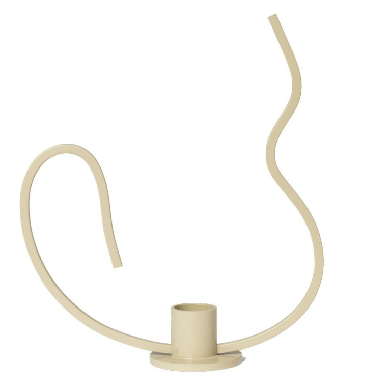 Ferm Living Valse kandelaar low cashmere