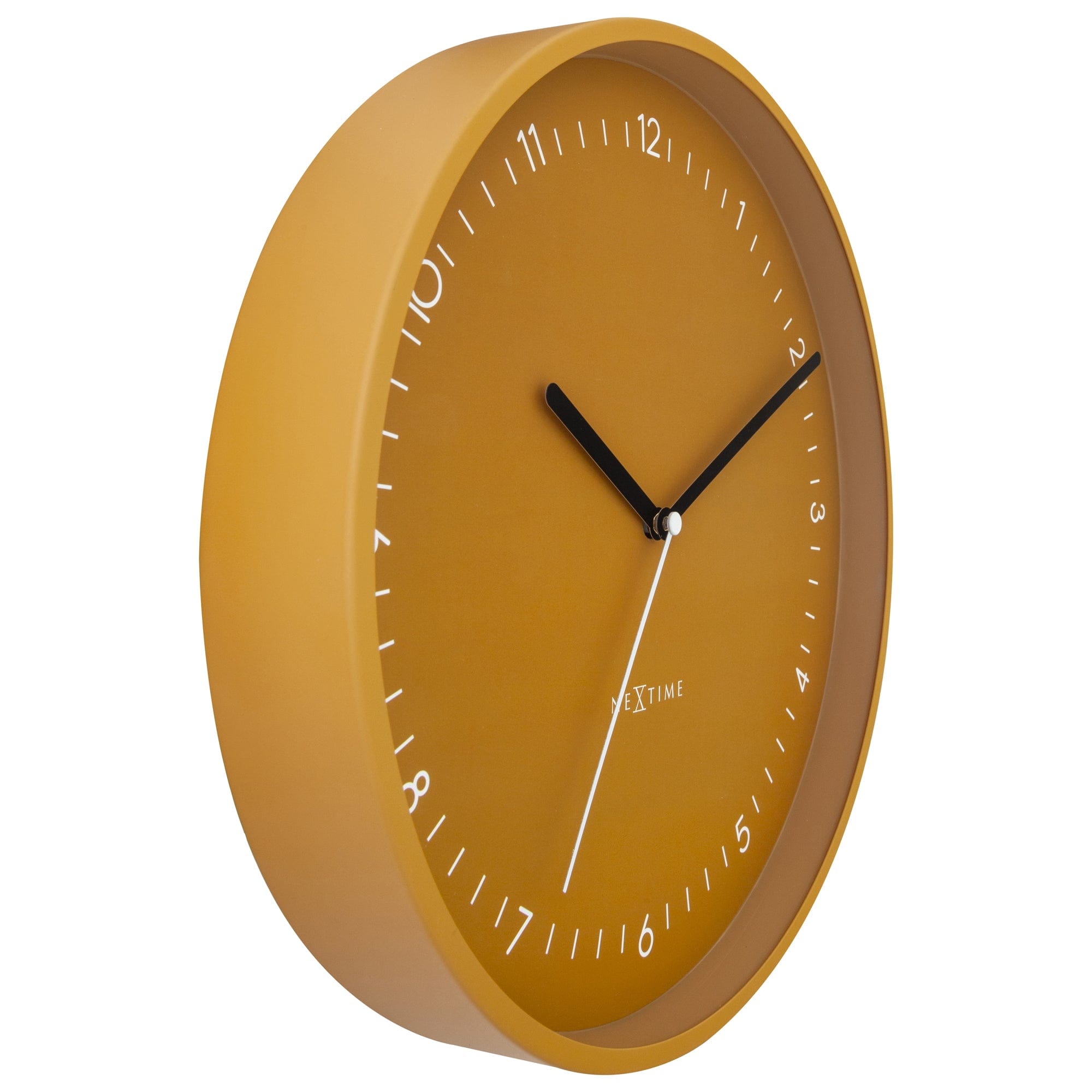 NeXtime - Wandklok 30cm-Stil-Geel-Aluminium-NeXtime Berlin