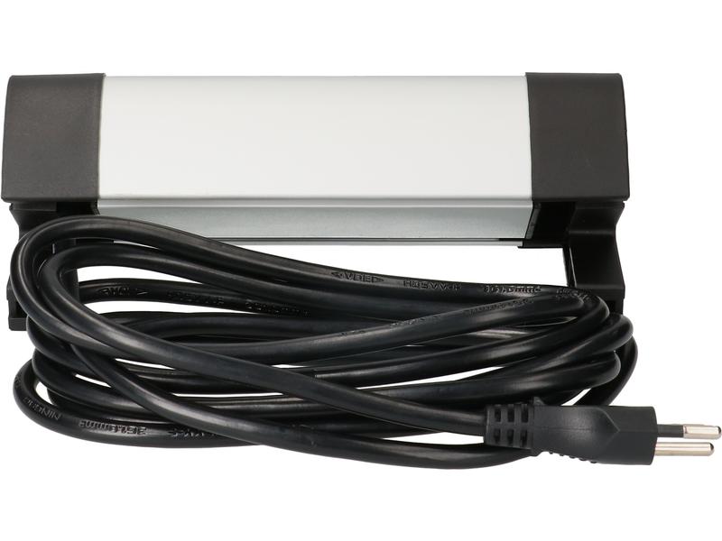 Max Hauri Tischsteckdosenleiste Office Line, 1x T13, 3x USB Alu Steckdosenleiste mit 1x Typ13 Steckdose, 3x USB A Charger und 2.5 m langem Kabel