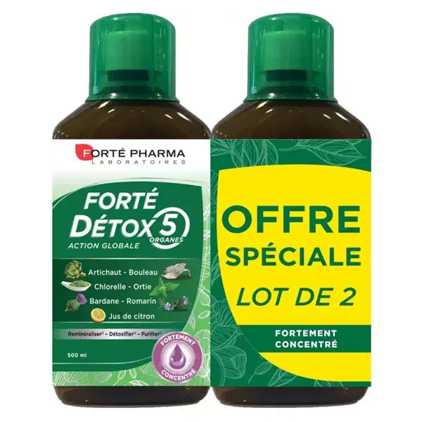 Forté Pharma Forté Detox 5 Órgãos - Pacote com 2 x 500ml
