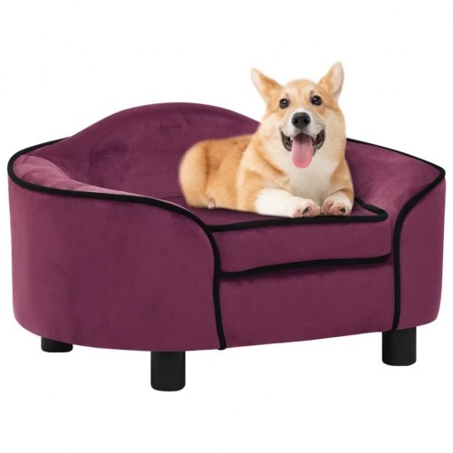 Sofá redondo roxo para cães Vidaxl