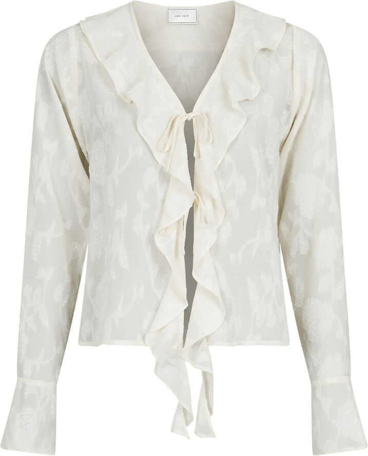 Neo Noir Anika Burnout Blouse Off white