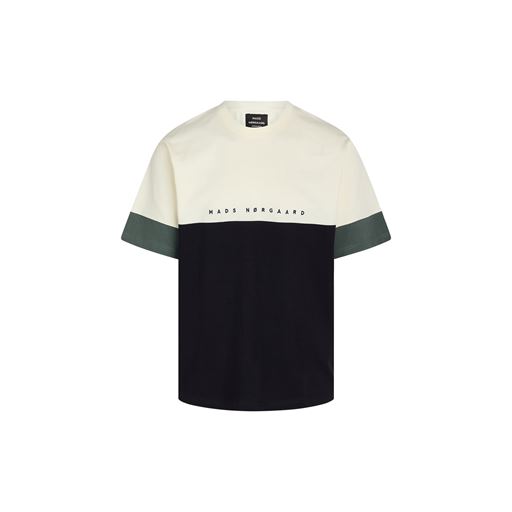 Mads Nørgaard Magnus Block T-shirt, Deep Well/Vanilla Ice, S