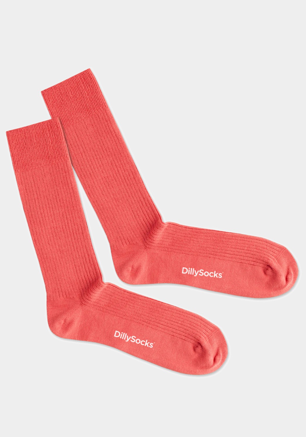 DillySocks Socken Ribbed Coral Red
