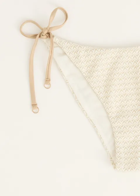 Bikini broekje met lurex off-white (ECRU)