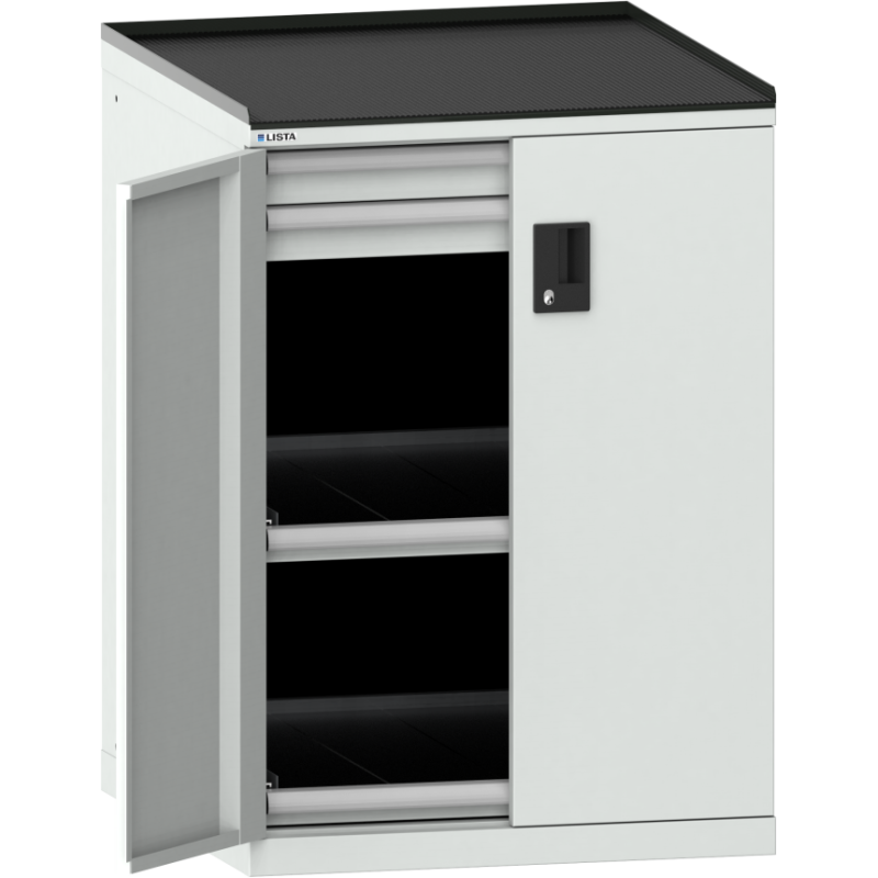 Armoire portes battantes Lista 36x36E H 102 cm - 2 rayons extensibles charge 200 Kg