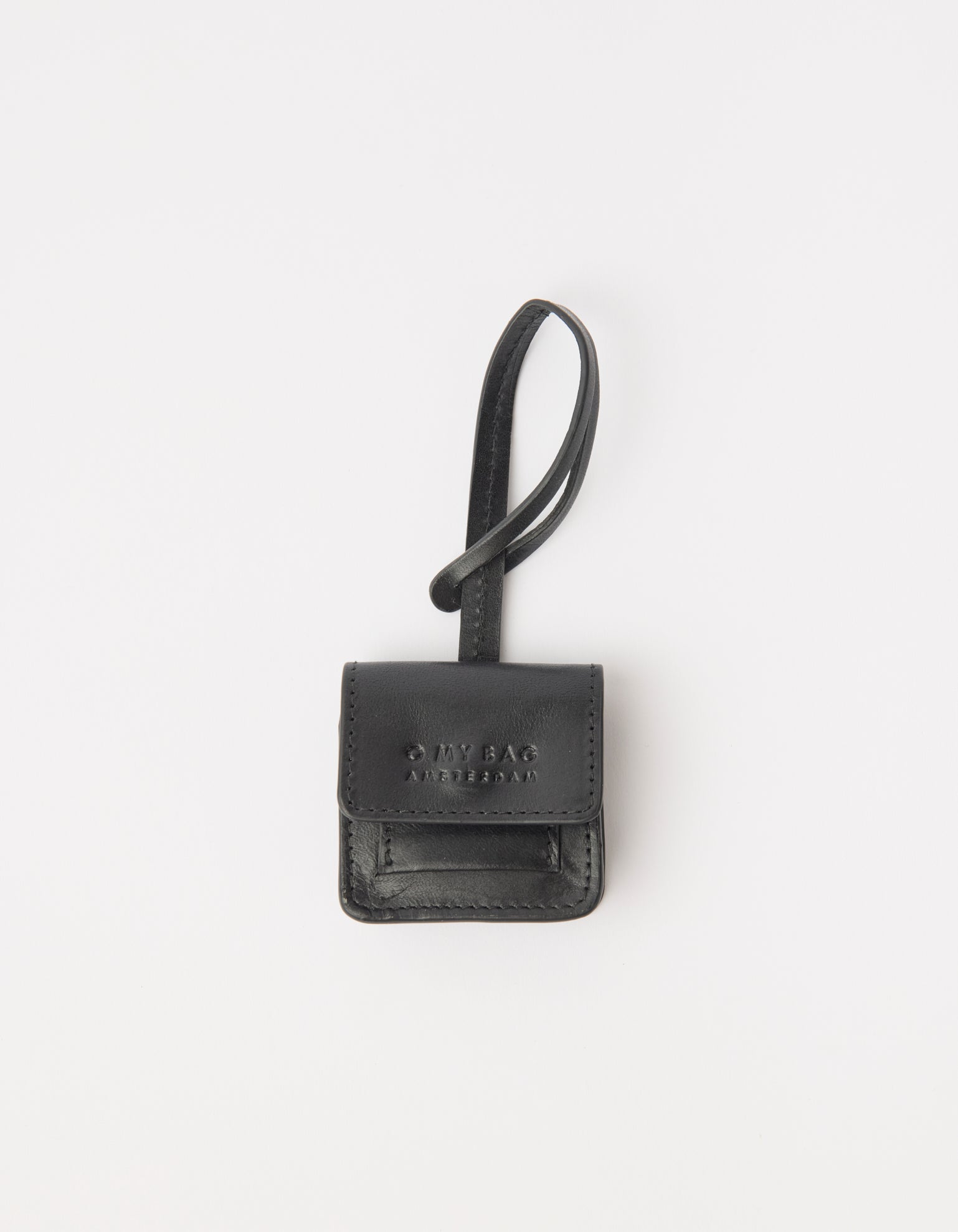 Harper Bag Charm - Black Classic Leather