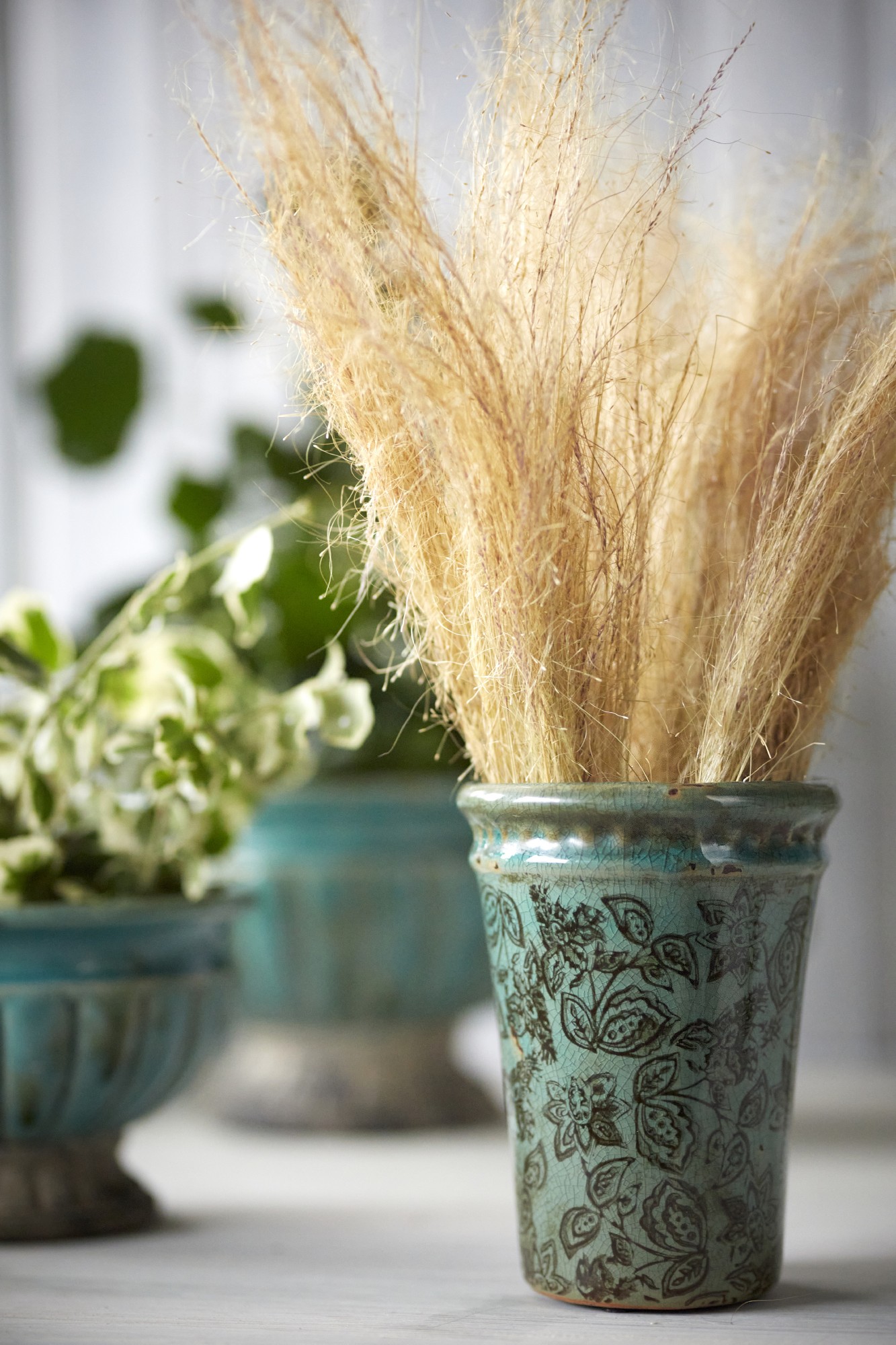 Pflanztopf 'Chinois' M im Vintagelook, antik-grün, H 16,5 cm, Ø 13 cm günstig bestellen
