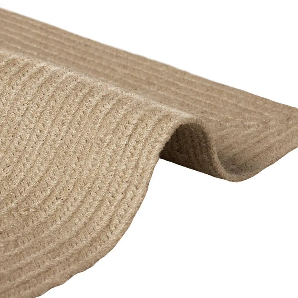 tectake® Gevlochten vloerkleed Vibe van jute, boho-stijl 60 x 90 cm