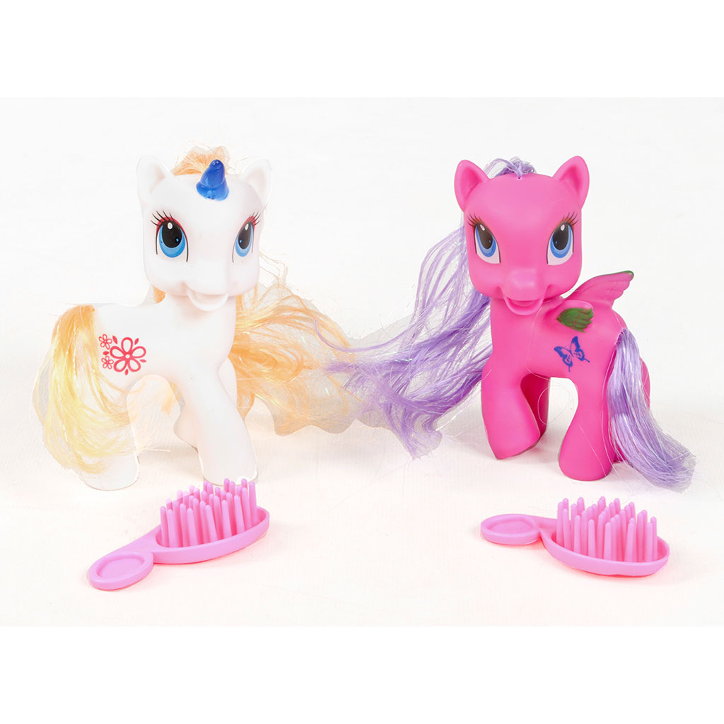 Jouet licorne avec peigne 10.2x12x6cm