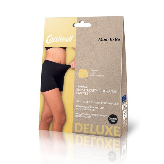 Lot de 2 Culotte de Grossesse hospitalière de lux   Noir        Taille unique   de               Carriwell