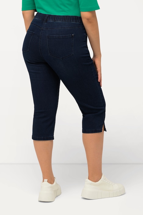 Capri Jeans Sarah, schmale 5-Pocket-Form, Saumschlitz