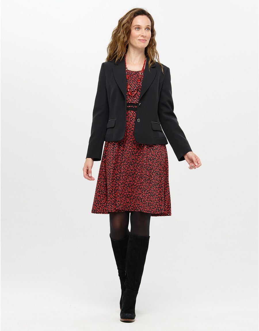 Robe voile imprimé rouge