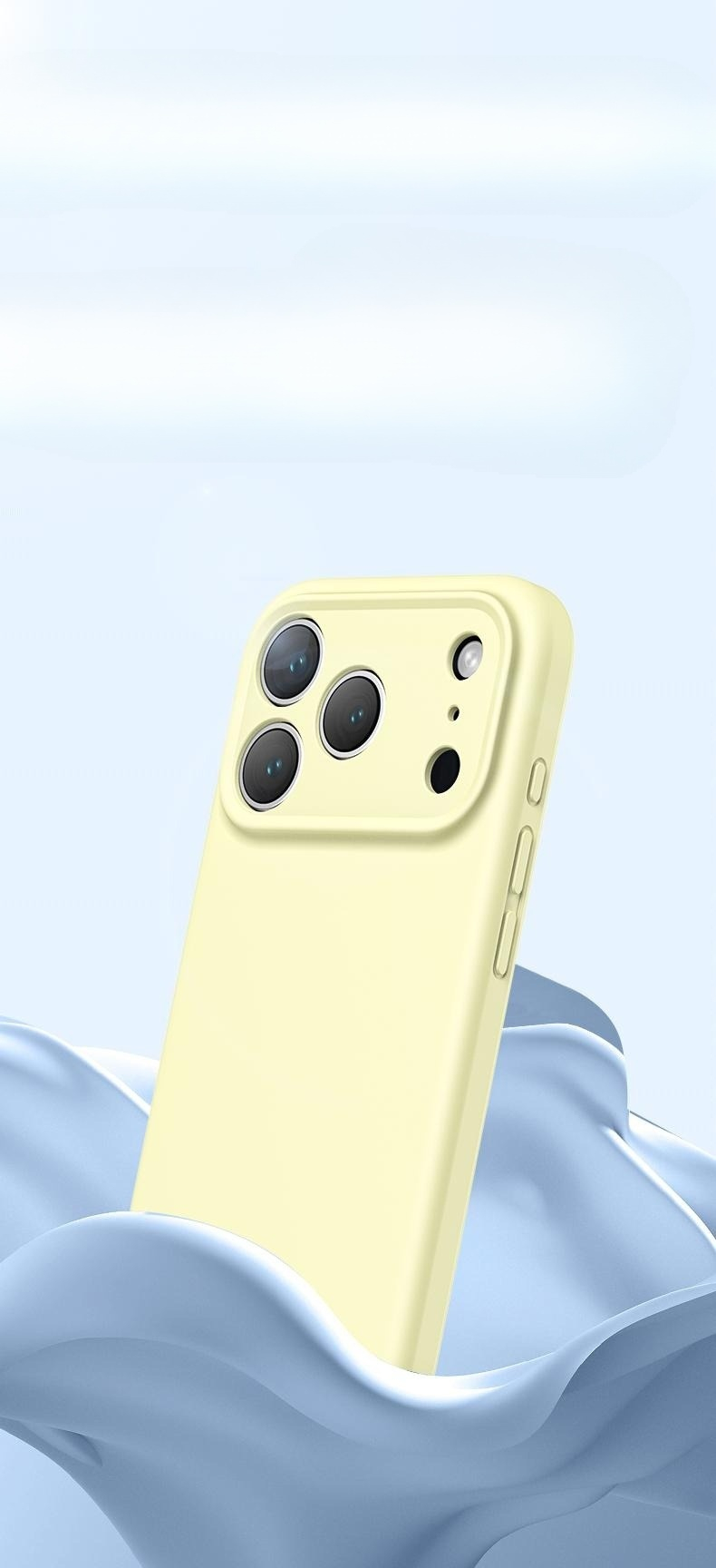 iPhone 17 Pro Max Silikon Case Hülle mit Kameraschutz - Beige