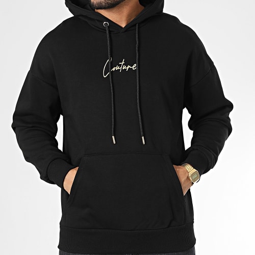 Sweat Capuche LL685 Noir Doré