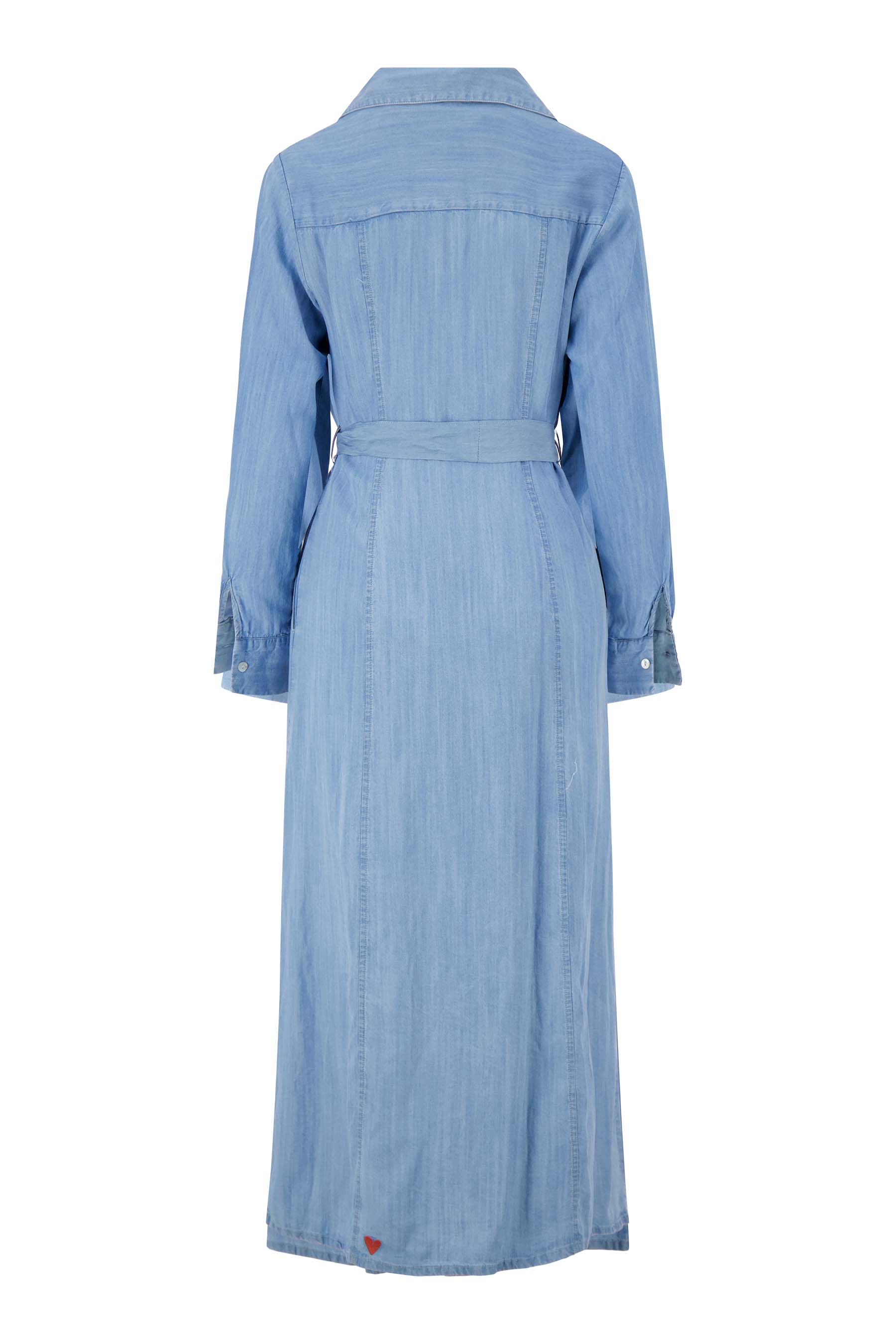 tencel denim jurk lange mouwen
