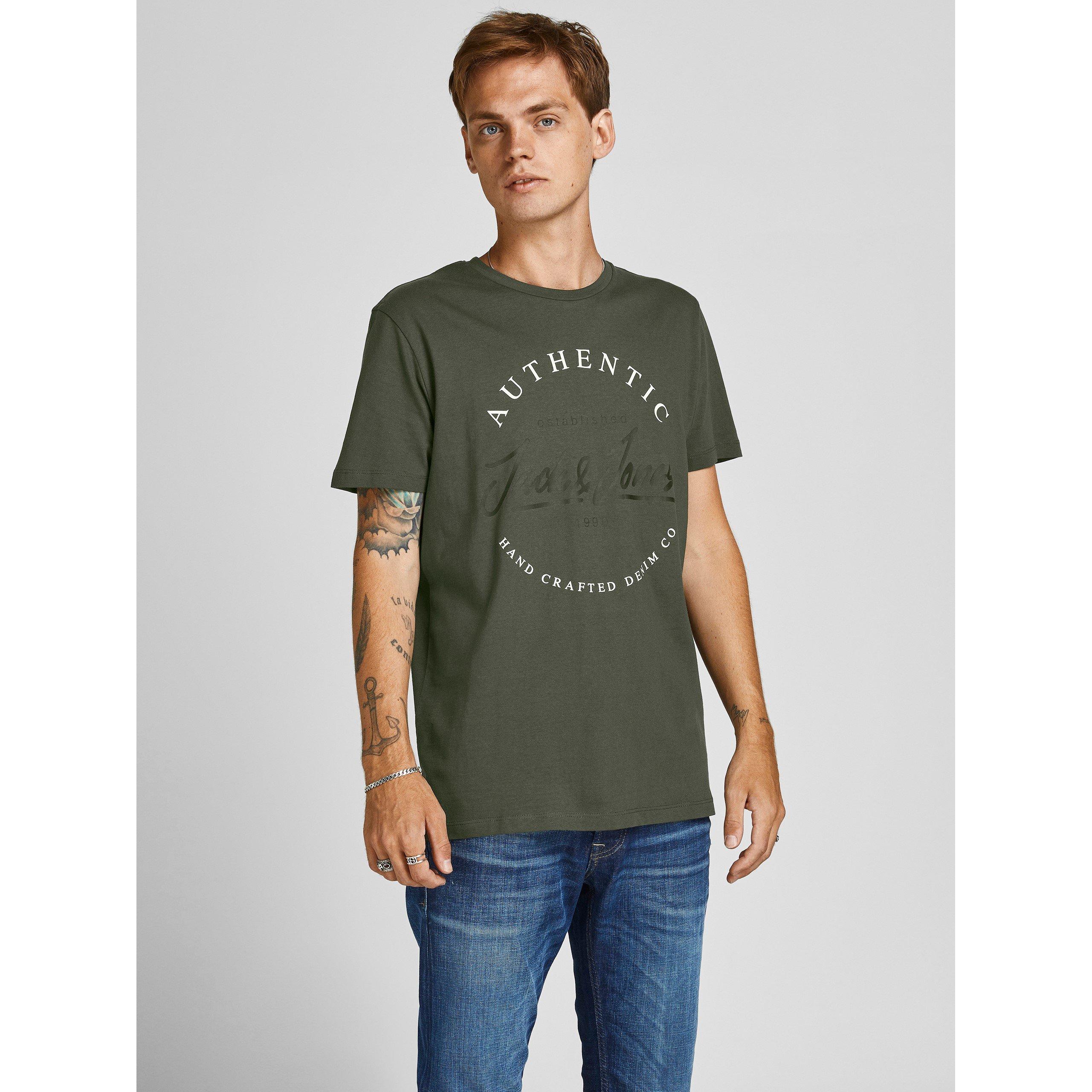 Jack and Jones 5 Pack Short Sleeve T Shirt Mens