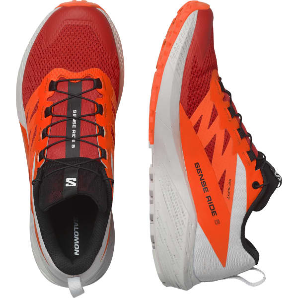 Chaussure trail SALOMON SENSE RIDE 5 LUNAR ROCK/SHOCKING ORANGE/FIERY RED