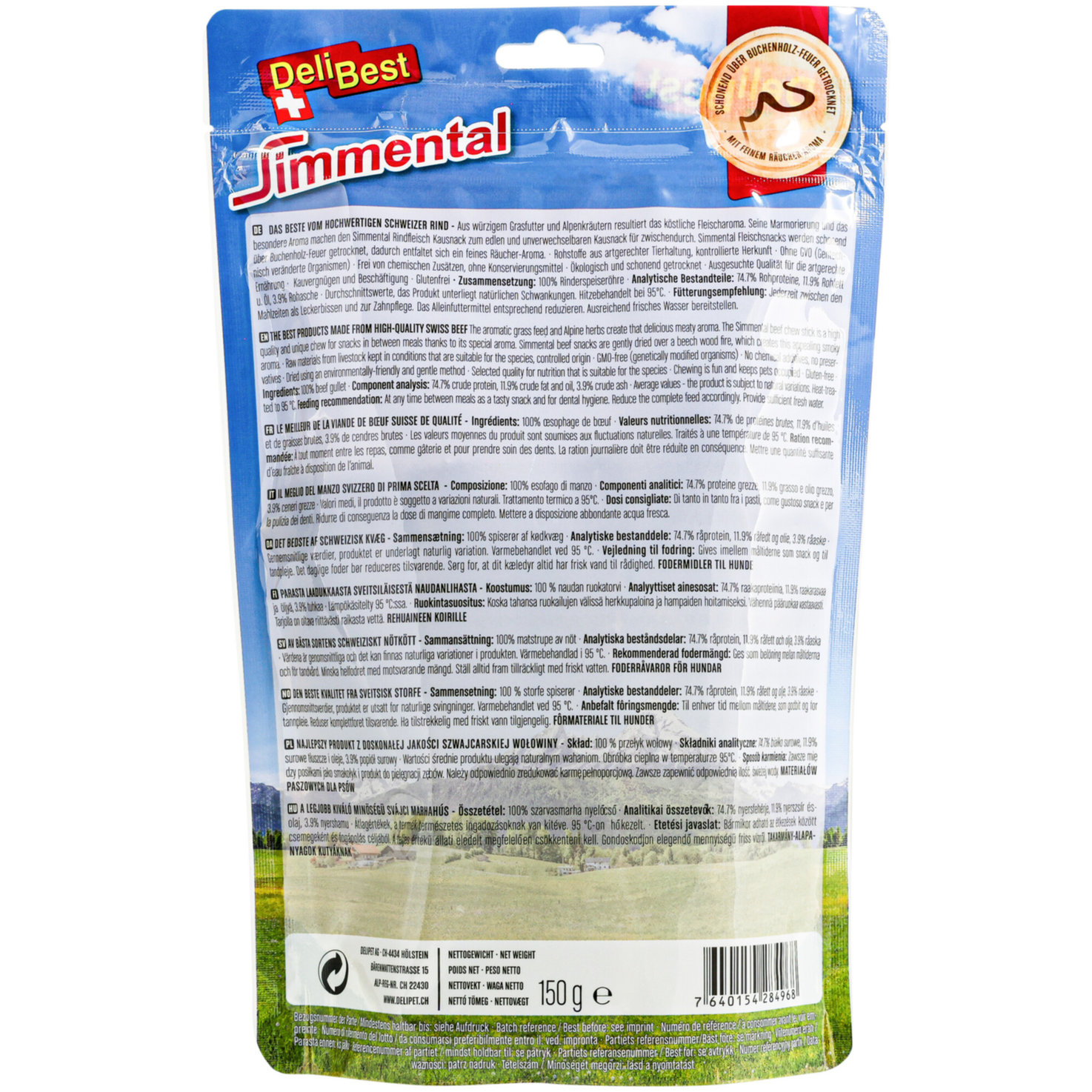 Delibest Simmental Rind Sticks rund 150 g
