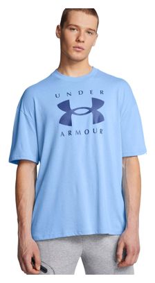 T-shirt manches courtes Under Armour Heavyweight Logo Bleu Homme S