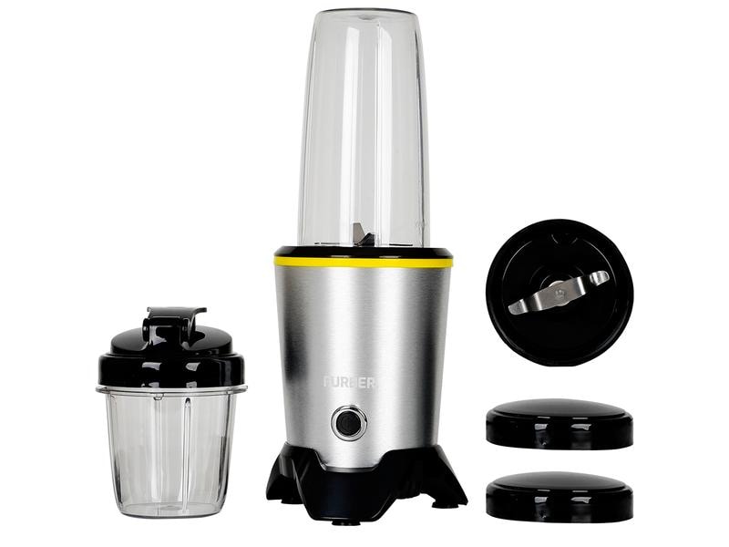 FURBER Bullet-Mixer 1000 W, 8-teilig Multifunktionaler Smoothie Maker für Säfte, Suppen und mehr