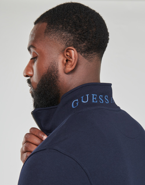 Guess - AL HIGH NECK FULLZIP SWEATSHIRT - Marine