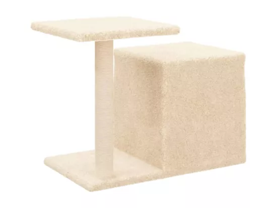 Arbre à chat avec griffoirs en sisal crème 50,5 cm