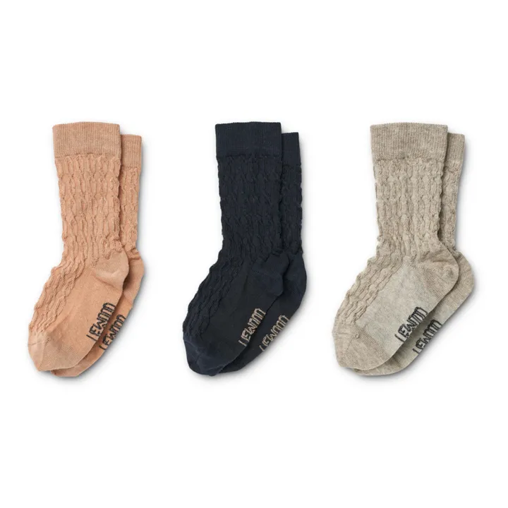 Liewood Lot 3 Paires Chaussettes Tressées Flavio | Rose pâle