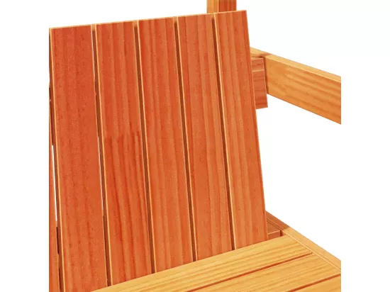 Banc avec toit cire marron 117,5x70x176,5 cm bois de pin massif