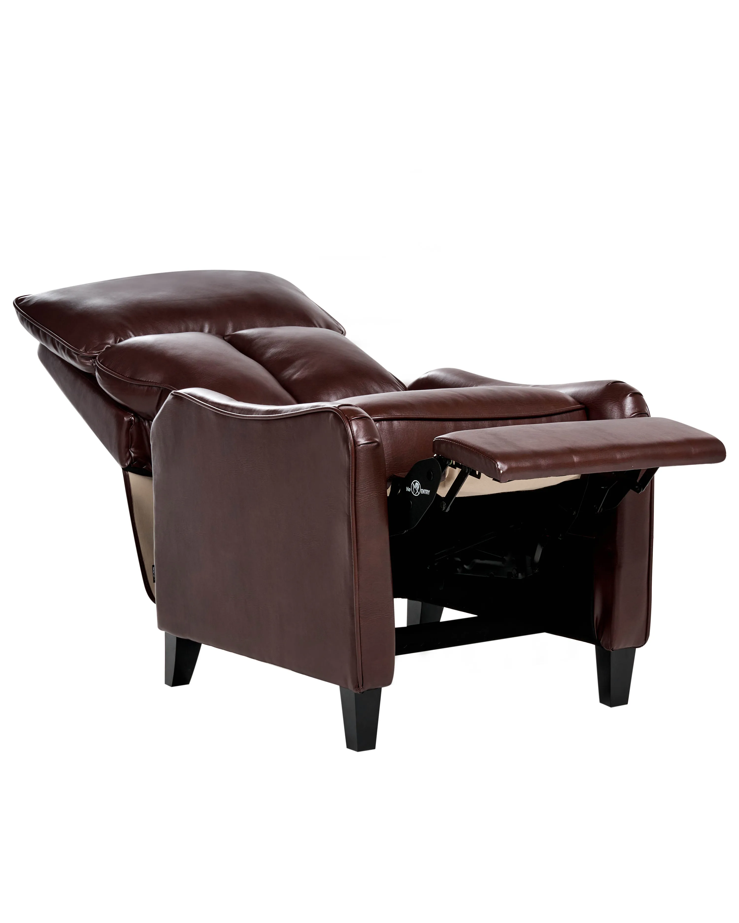 Relaxfauteuil ROYSTON inclusief voetensteun Kunstleer Donkerbruin