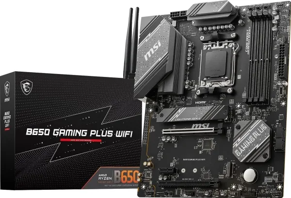 MSI - Bundkort - ATX - Socket AM5 - AMD B650 Chipset - USB 3.2 Gen 1, USB-C 3.2 Gen2, USB 3.2 Gen 2, USB-C 3.2 Gen 2x2 - 2.5 Gigabit LAN, Wi-Fi 6E, Bluetooth - onboard grafik (CPU påkrævet) - HD Audio (8-kanaler)