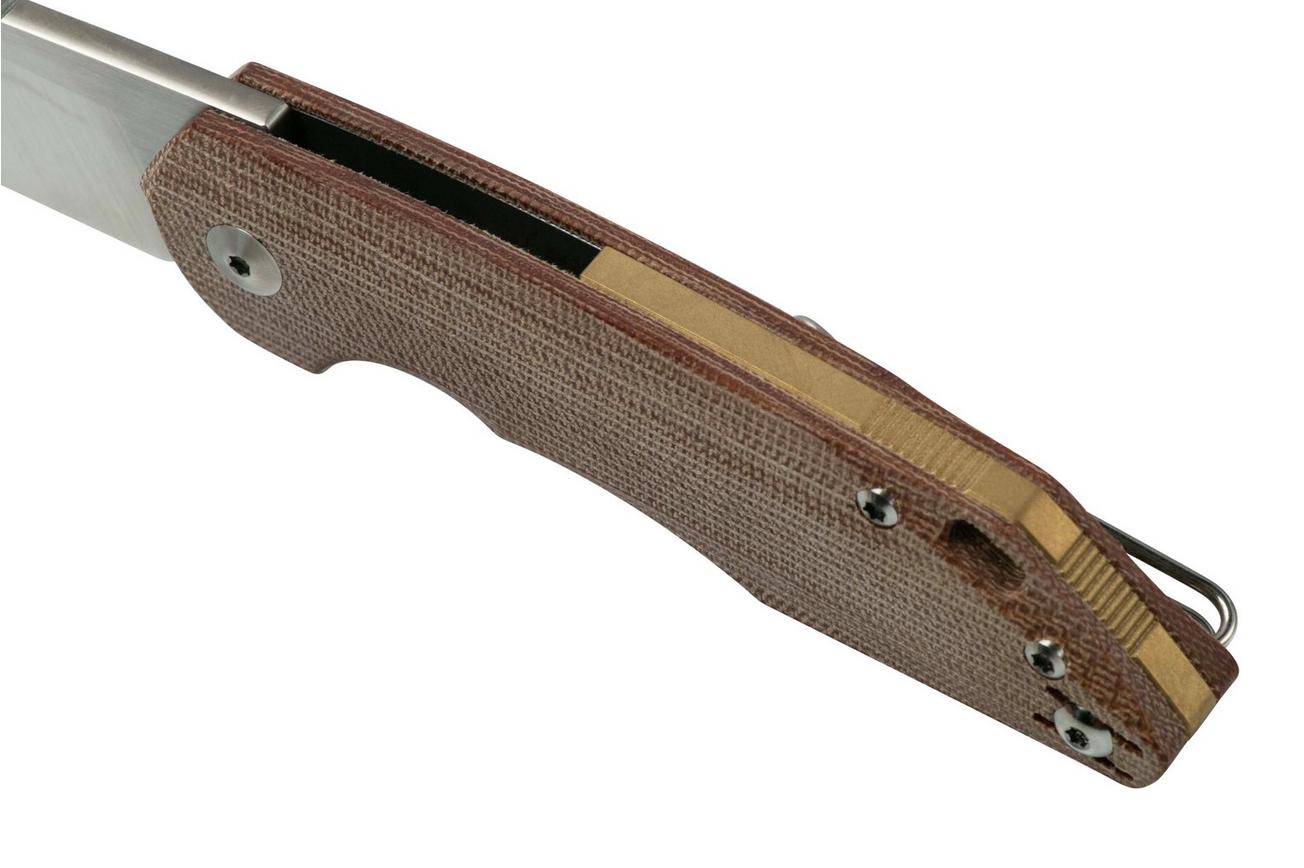 GiantMouse ACE Corta Natural Canvas Micarta zakmes, Ansø en Voxnaes design