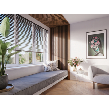 Kleurstaal lattenwand Decowall Acoustic walnoot 18x30cm