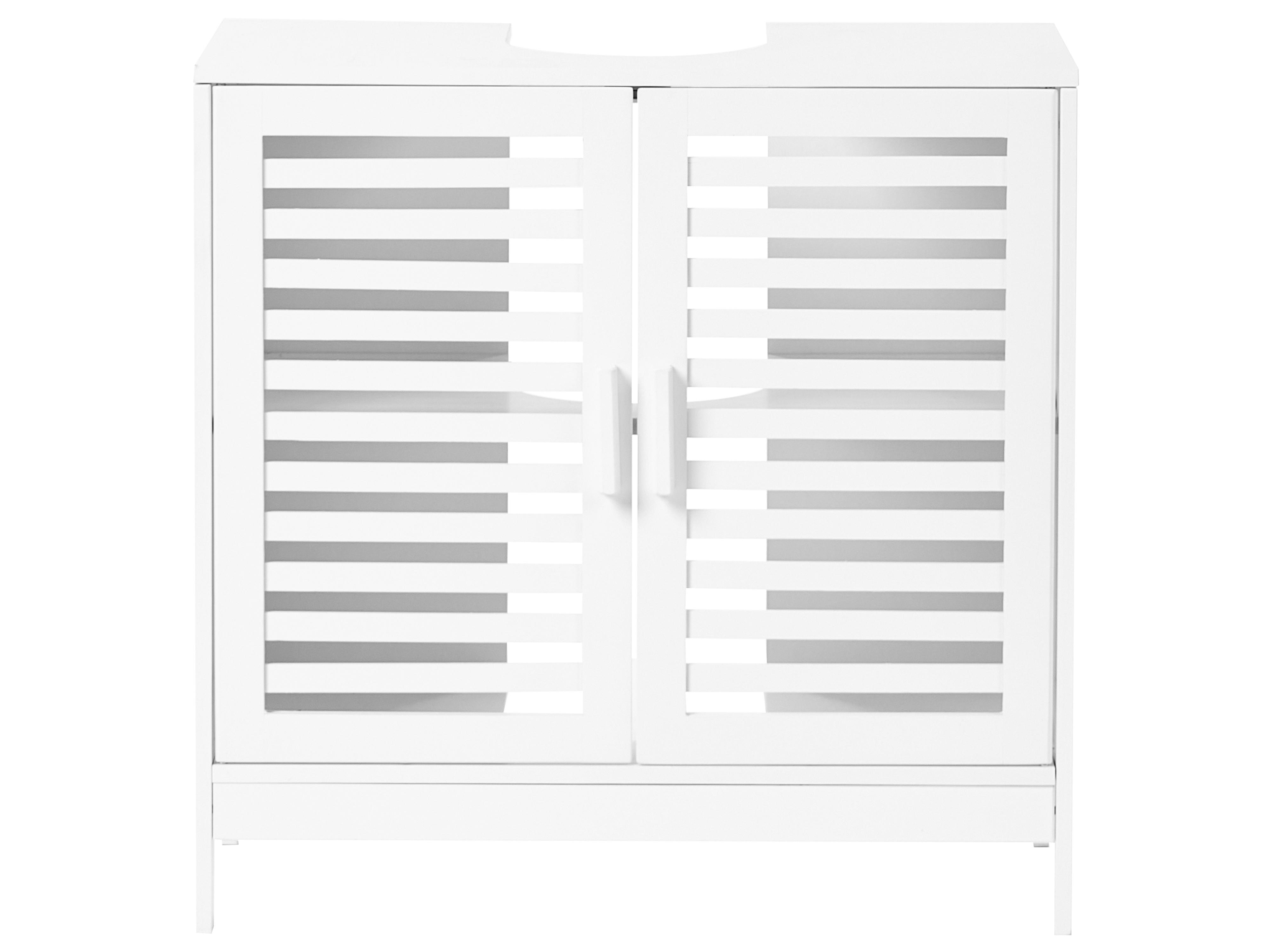 Wastafelkast MISSOULA Bamboehout 60 cm Wit
