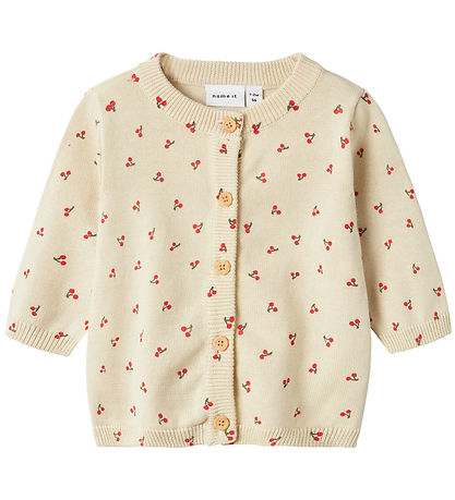 Name It Cardigan - Strick - NbfBicher - Summer Sand m. Kirsche