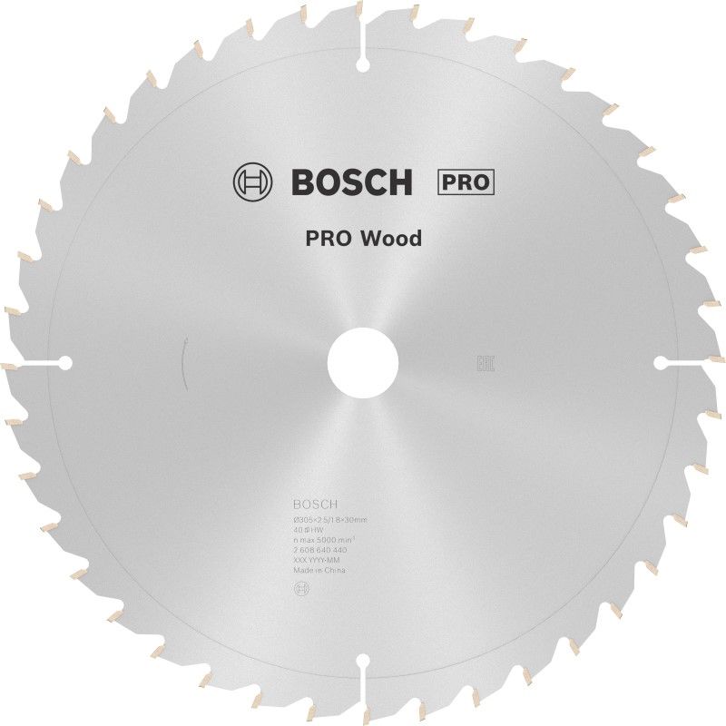 Bosch 2608640440 PRO Wood cirkelzaagblad 305x30x2,5mm - 40T (1 stuks)