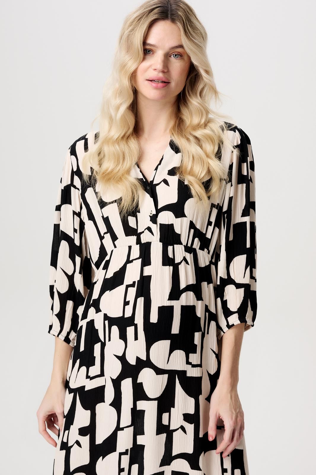 Noppies Maternity Jurk met voedingsfunctie Lieksa - Monochrome All Over Print