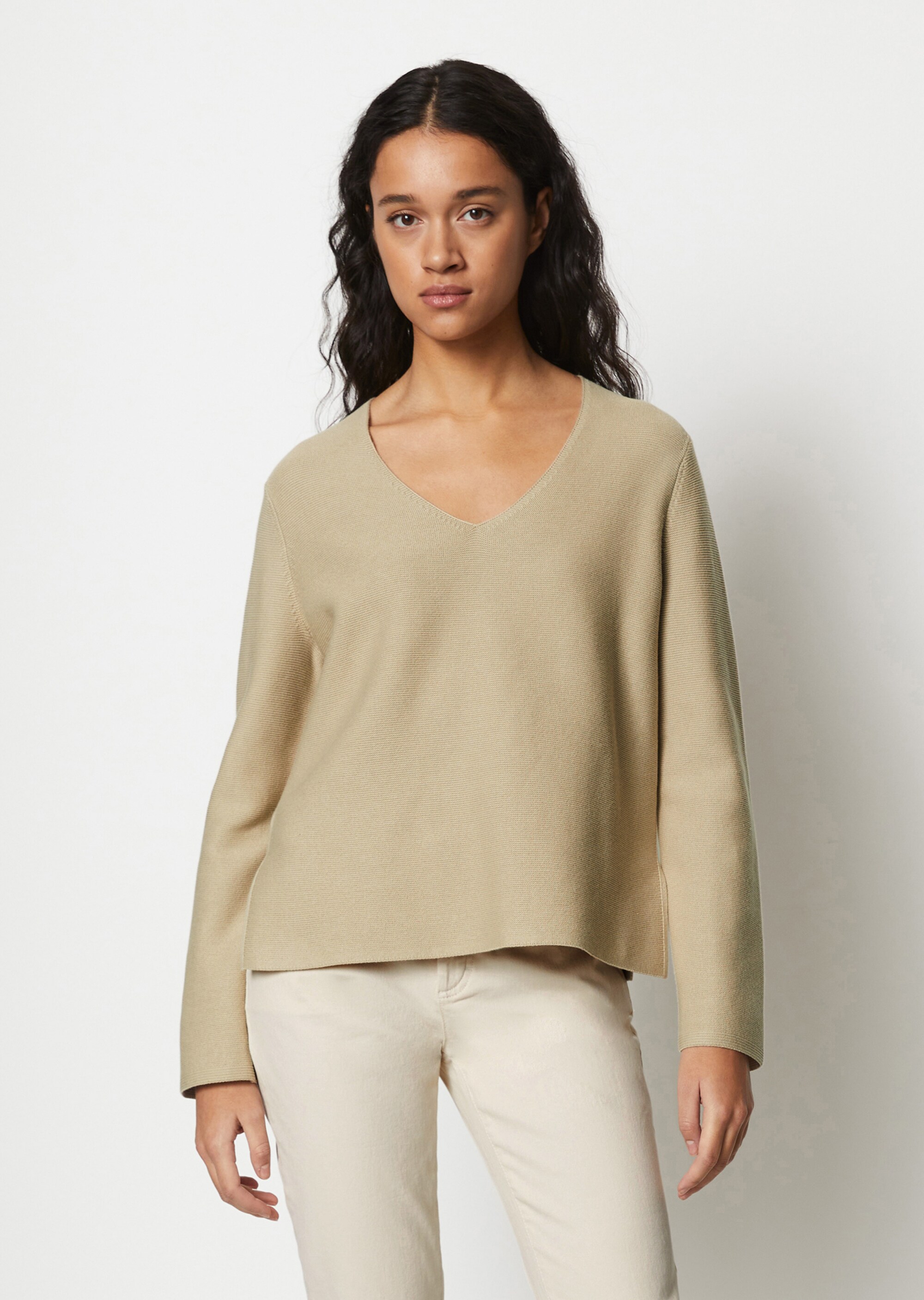 V-Neck-Pullover looseaus Organic Cotton