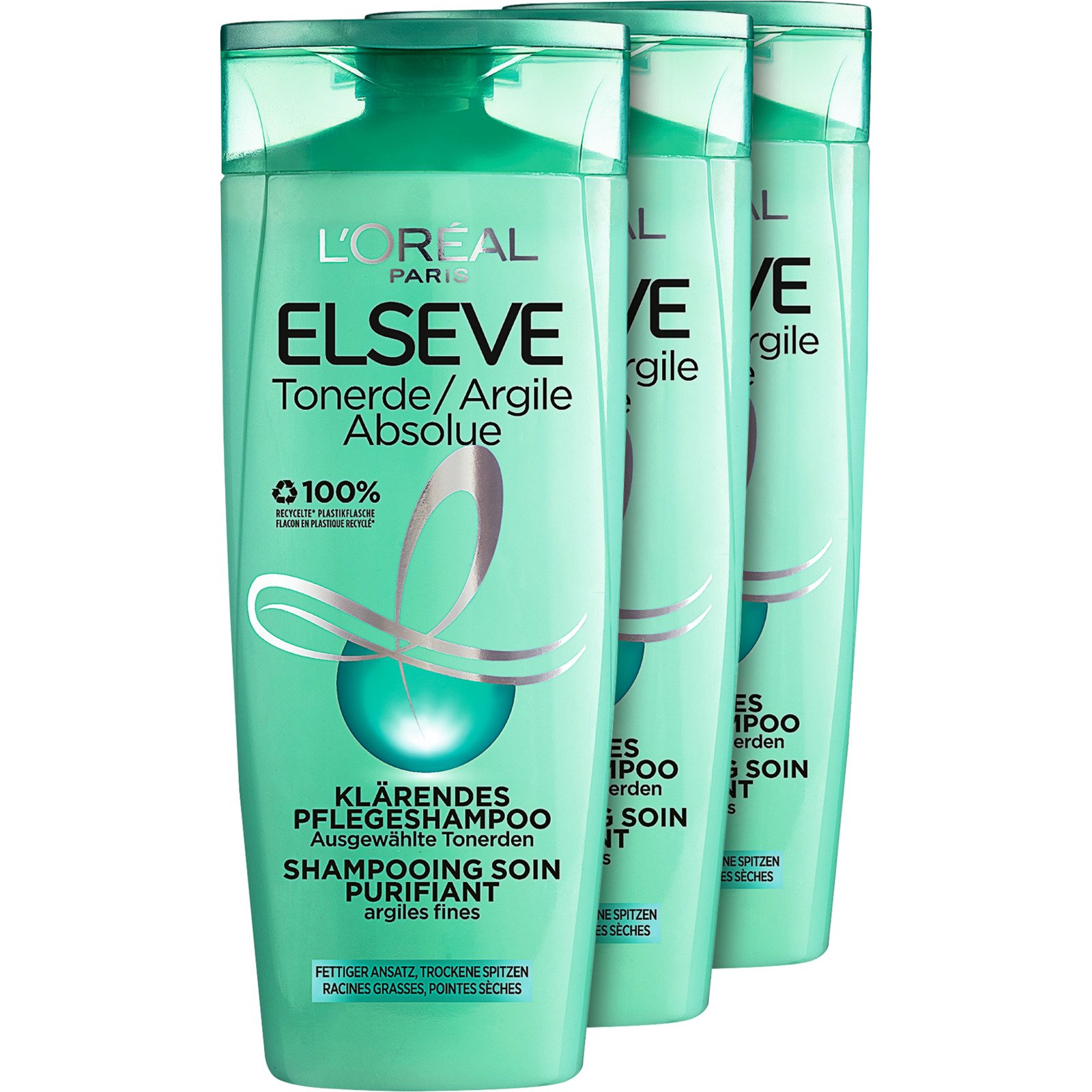 L'Oréal Elsève Shampoo Tonerde 3 x 250 ml