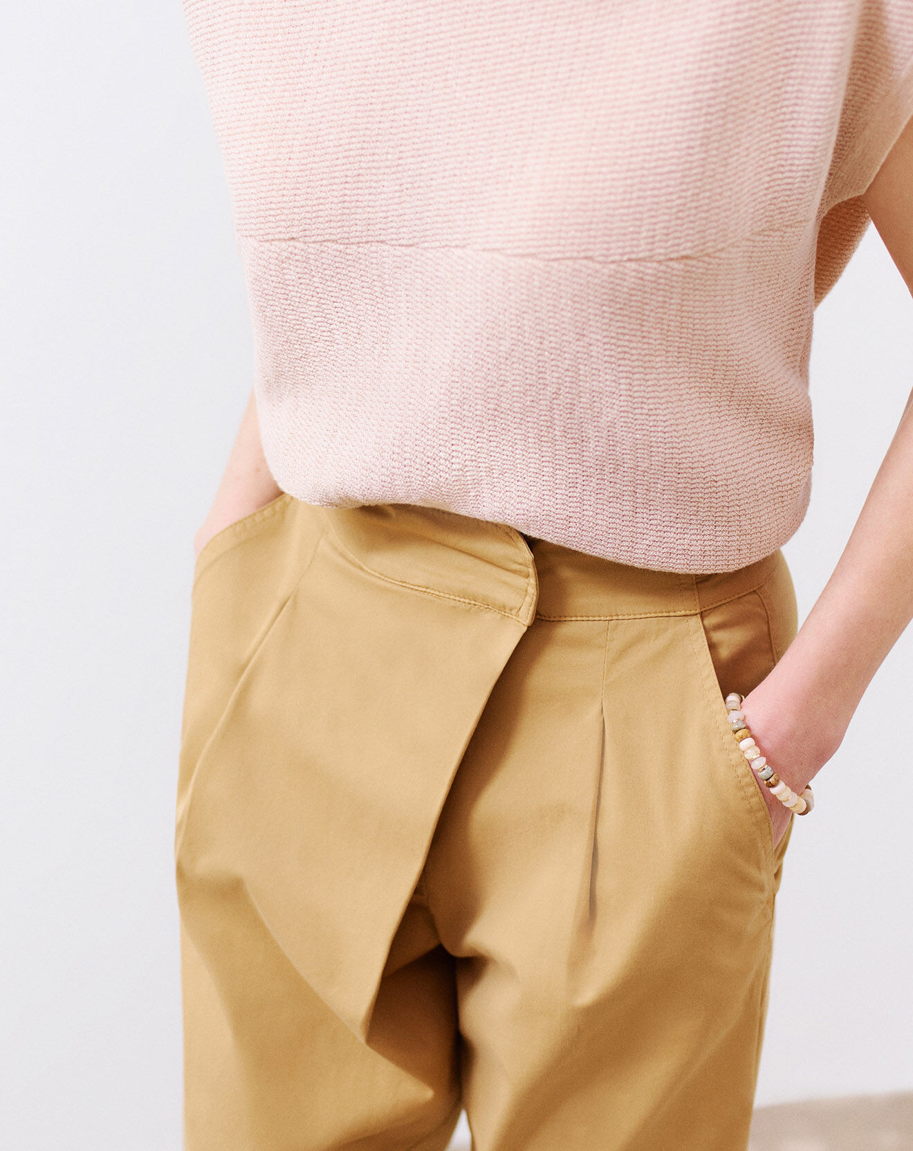 Caroll Pantalon carotte Laurel camel