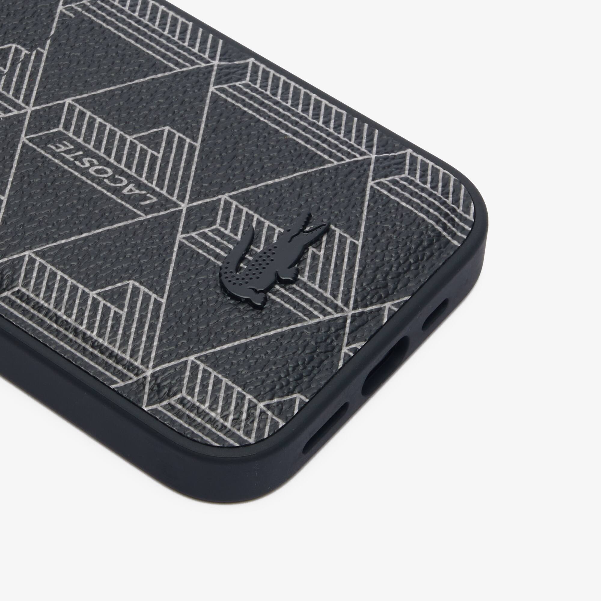 iPhone 15 Pro-Hülle The Blend mit Croc Aufdruck iPhone Cases - Schwarz - Lacoste - Unisex
