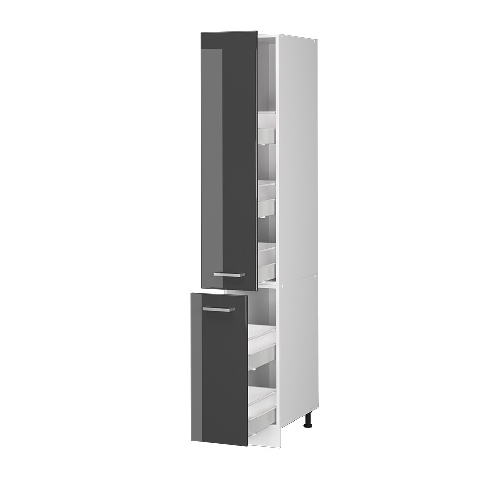 Vicco Apothekerhochschrank Küchenschrank Küchenzeile R-Line 30 cm Weiß Anthrazit Hochglanz