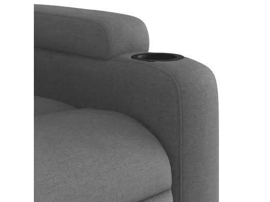 Fauteuil de massage inclinable Gris foncé Tissu