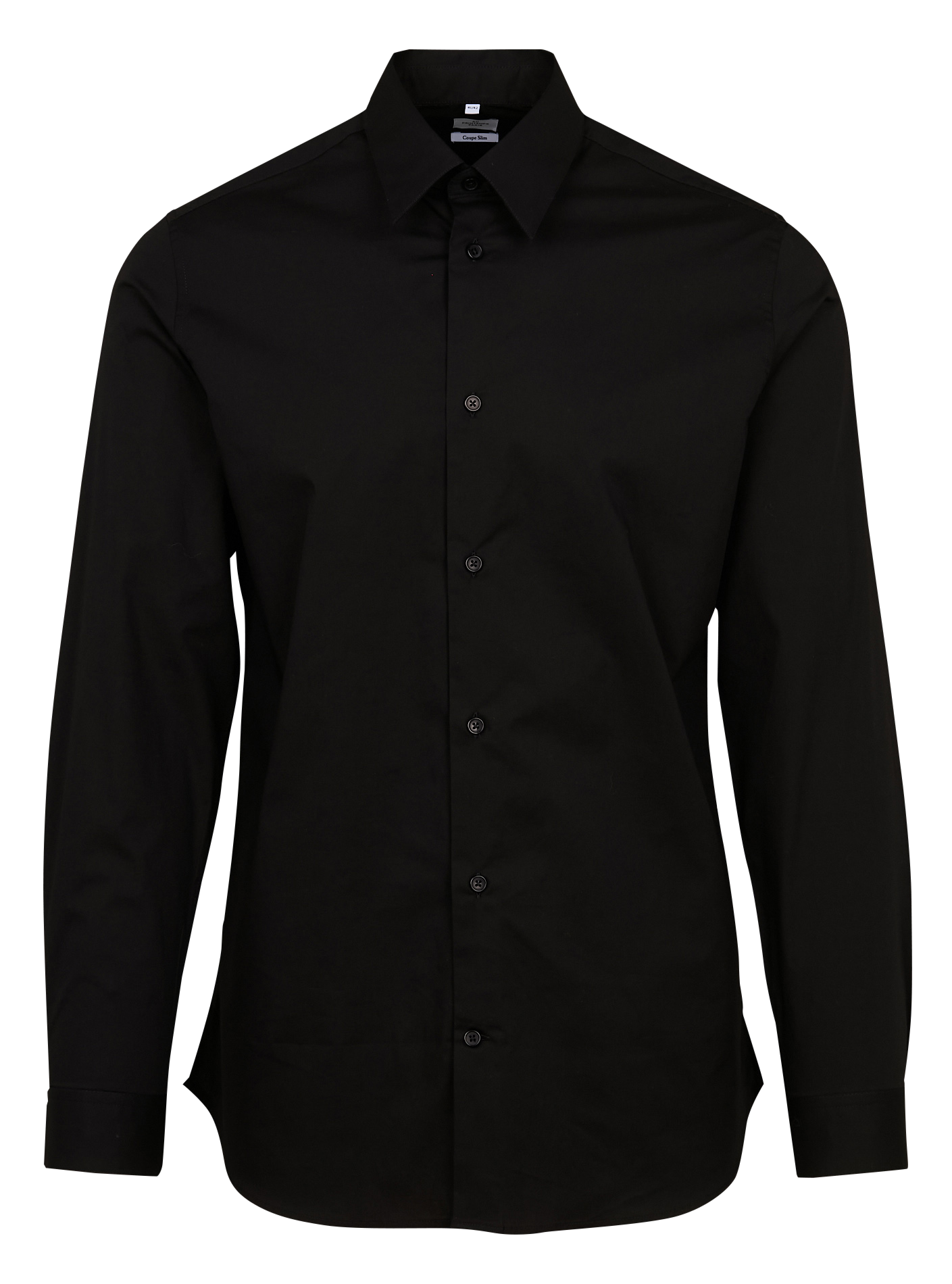 ESTRETCH - Chemise slim-fit en coton mélangé | Noir