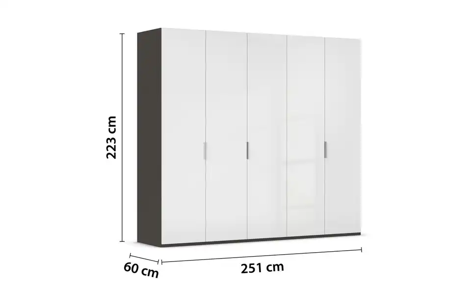 Drehtürenschrank Fifty 251 cm 5 Stück