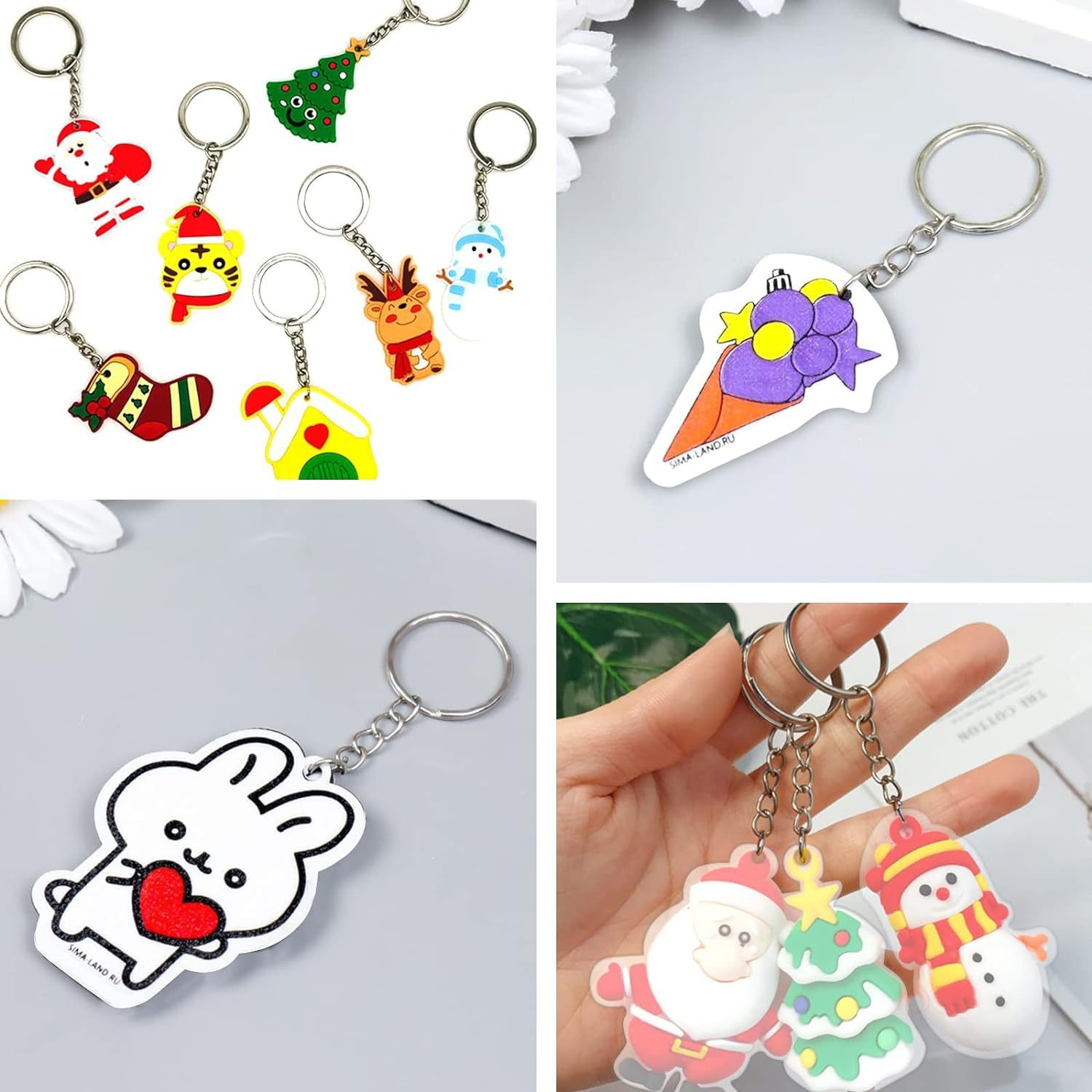 (181-tlg. Set) Wärme Schrumpffolie A5 DIY Bastel Set inkl. Spaltring / Broschen / Locher / Ohrhaken - Silber / Transparent